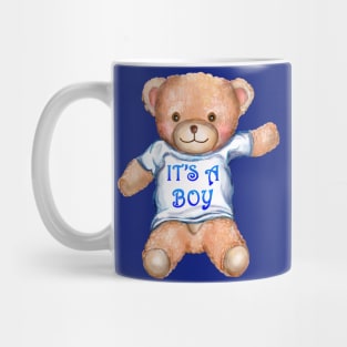 It's A Boy Teddy Bear Toy Mug